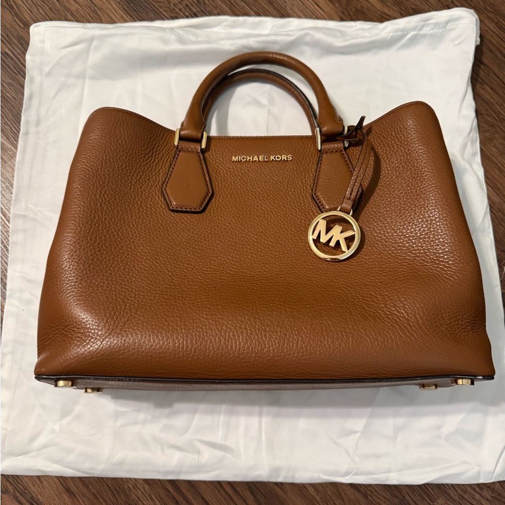 Michael Kors Tan Leather Satchel, wallet included